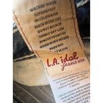 LA Idol USA Capri Jeans size 5 W‎ 29 L 18 29x18 Denim Jean Bling Flap Pockets Blue Photo 9