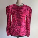 Pam & Gela Revolve  Pink Tiger Print Sweatshirt Sz P Photo 3