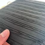 Tango Women's Black Satin Flat Pleated Rhinestone Clutch Purse Shoulder Bag Black Photo 6