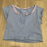 Urban Outfitters  Blue and Pink Crop Top Photo 0