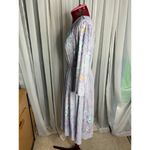 shirt dress floral pleated pastel purple seafoam Photo 6