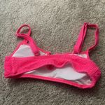 Amazon New swim crinkle texture hot pink padded swim suit bra size small Photo 3