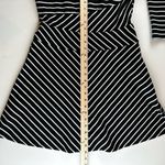 BCBG Maxazria Koryn Black White Striped Dress 3/4 sleeves Size M Photo 5