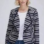 Lane Bryant ‎ Size 16 Blazer Chevron Striped Blue White Open Front Jacket NWT Photo 0