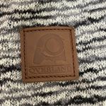Overland Sweater Full Zip Jacket Wool Blend Mixed Media Stripes Grey Black Gray Size L Photo 4