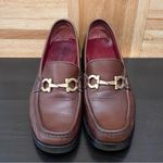 Salvatore Ferragamo Vintage  Sport ST09721 Brown Leather Loafers Horsebit Size 6B Photo 3