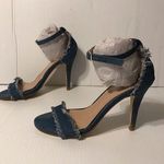 mix no. 6 Pavia blue denim high heel ankle strap women size 7 / 37.5 EU Photo 0
