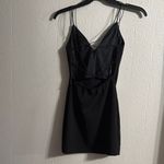 Windsor  Black Bodycon Mini Dress Spaghetti Strap Photo 3