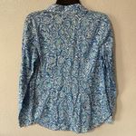 Lilly Pulitzer Women's Size 8 Blue Fish Cruiser Long Sleeve Button Up Shirt Photo 3