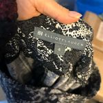 Elliott Lauren Snakeskin Stretch Pull On Ankle Pants Gray Size 4 Photo 2