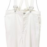 Gap Wide Leg Suspender Jeans White Denim Pants with Suspenders Size 31 | 12 Long Photo 7