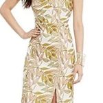 Gianni Bini NEW  Yellow Leaf Print Beckham Rib Cut Photo 0