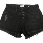 William Rast  high rise button-fly black denim jean shorts 26 Photo 0