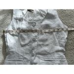 Madewell  100% Linen Scoopneck Cutaway Vest Salt White Button Up Size 0 Photo 12
