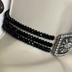 Y2K Vintage Antique Buckle/Beaded Choker Black Photo 2