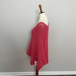 Free People Halo Pullover Crocheted Knit Sweater Oversized Coral Pink Photo 6