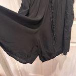 Gap  Womens Black Button‎ Down Drawstring Waist Short Sleeve Romper Jumpsuit L Photo 1