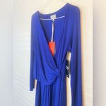 PURE Collection Royal Blue Long Sleeve Drape Waist Dress Size 8 Photo 2