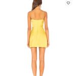 Lovers + Friends  Nate mini Yellow satin cut out drop waist mini dress Photo 2