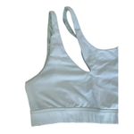 ALO YOGA Peak Sports Bra Cut Out Asymmetric One Shoulder Baby Blue Size Small Photo 3