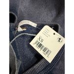 Free People NWT  Navy Mini  Sweatshirt‎ Dress Boho Oversized Open Tie Back XS Photo 2