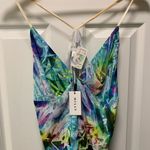 Milly NEW!  multi color asymmetrical bias maxi dress Photo 3