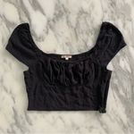 Lottie Moss Linen Blend Cap Sleeve Milkmaid Bustier Crop Top • Sz S Photo 2