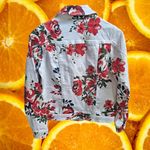 Dear John DL2 by Dear John Floral Print Denim Jacket White Red XS Jean Coat Photo 7