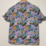 Print Fresh Pajama Sleep Top Size XS Purple Meowing Mermaids Cat Cotton Button Photo 4