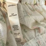 For Love & Lemons Lola Pointelle Crop Top Size L White Floral Short Puff Sleeve Photo 8