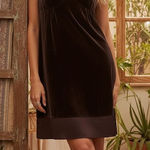 Gap  Y2K Velvet Silk Blend‎ Slip Dress Sz 2 Chocolate Brown Whimigoth FairyGrunge Photo 0