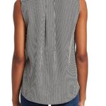 Rag and Bone Victor Black & White Stripe Sleeveless Silk Chiffon Blouse S Photo 2