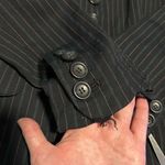 Ann Taylor  black blue Pinstripe button fitted Blazer size 6 Photo 8