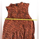Anthropologie Brigitte Jacquard Orange Tiger Print Shift Mock Neck Dress XL Photo 11