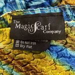 Reversible Vibrant Blue and Yellow Women's Magic Scarf Lightweight Jacket Sz S Photo 5