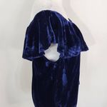 J.O.A. Los Angeles Indigo Blue One Shoulder Ruffle Top NWT Size Small Photo 2