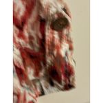 JM Collection Linen Ikat Print Tunic Shirt Womens Size 14 Red Multi Color Photo 3