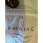 frame denim Frame Shirt Women Medium White Organic Cotton Le Mid Rise V Neck‎ Tee Athleisure Photo 6