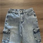 Orange Kiss Wide leg Blue Cargo Jeans Photo 3