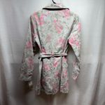 Relativity ‎ Gray and Pink Pattern Trench Coat - Small Photo 10