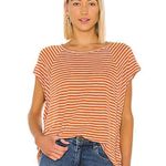Free People NWT Halo Stripe Tee in Copper Photo 1