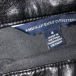 American Eagle Outfitters Mini Skater Skirt black Faux Leather Size 4 Photo 2