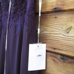 Mac Duggal 20264 Womens Purple APPLIQUED CAP SLEEVE BODICE FLOWY GOWN Photo 14