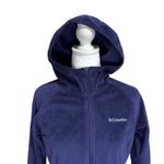 Columbia  Womens Soft Fleece Full Zip Jacket Purple Hooded Zip Pockets Sz S Photo 1