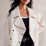 Free People We The Free Alexis vegan leather jacket in ivory. Photo 0