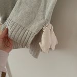 Ann Taylor Gray Crewneck Cotton Blend Sweater Balletcore with Bow Accents XXSP Photo 1