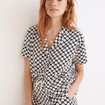 Madewell NWOT Floral Check Jacquard Drawstring Shorts Photo 4