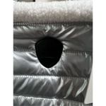 PAJAR Quilted Tote Bag Faux Fur Trim Black Shoulder Purse Winter Style Silver Photo 4