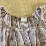 Columbia Purple and Gray Button Front Top Small Short Sleeve Textured Photo 1