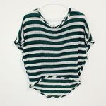 Kirra  Green & White Stripe Mesh Blouse! Photo 0